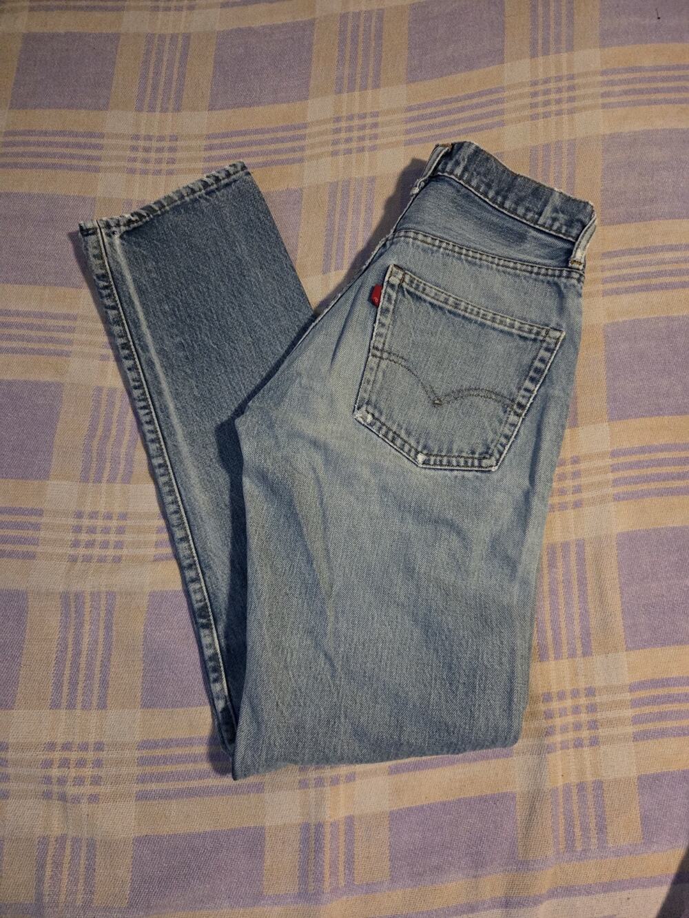 Vintage Levis Red Tab 505 0217 Denim Jeans 28 X 31 True 70s 80s Talon Thrashed